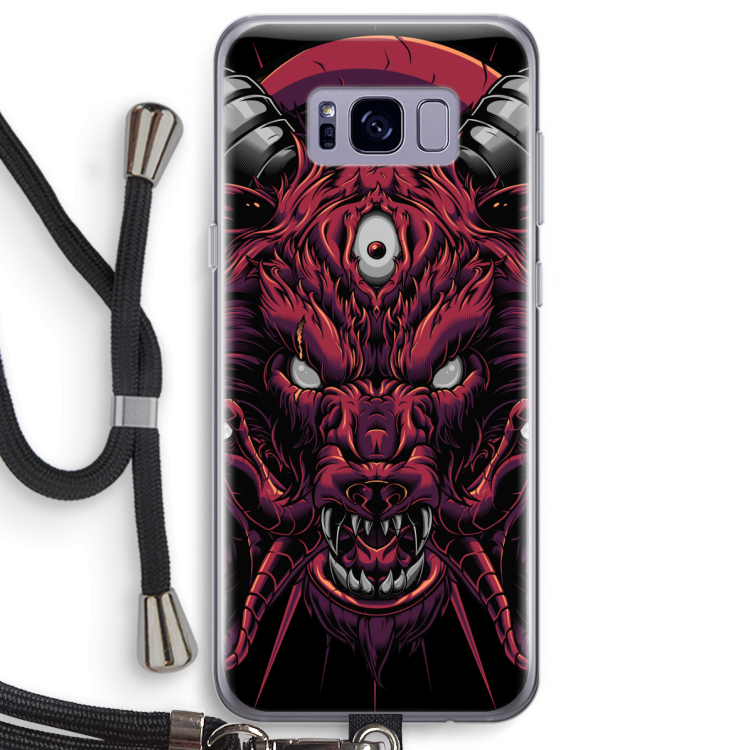 Hell Hound and Serpents: Samsung Galaxy S8 Plus Transparant Hoesje met koord
