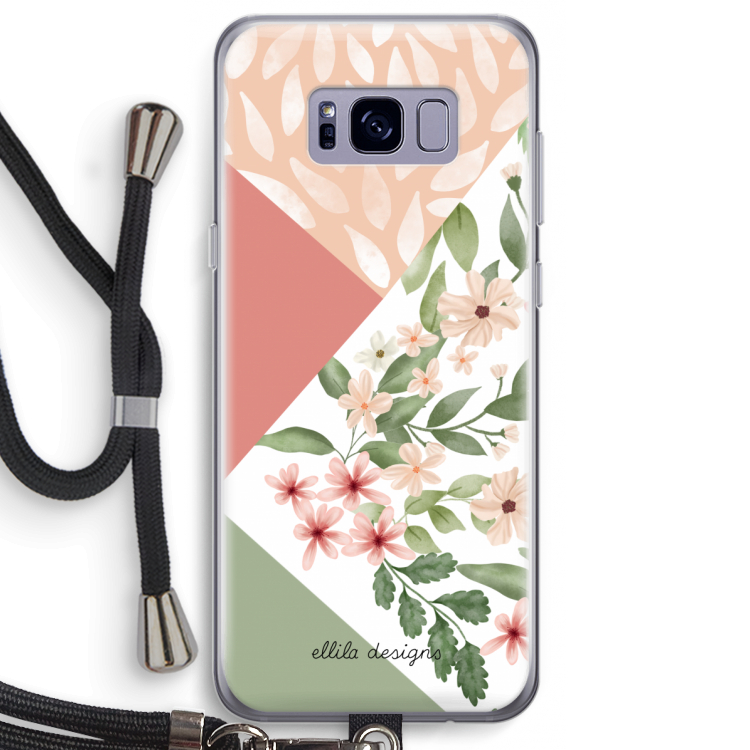 Sweet heaven geometrics: Samsung Galaxy S8 Plus Transparant Hoesje met koord