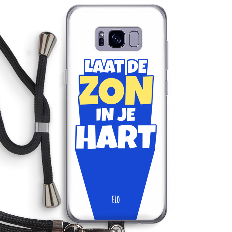 Laat de zon in je hart: Samsung Galaxy S8 Plus Transparant Hoesje met koord