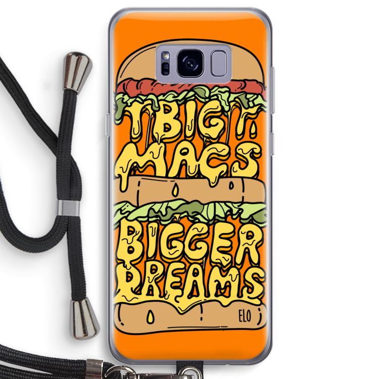Big Macs Bigger Dreams: Samsung Galaxy S8 Plus Transparant Hoesje met koord
