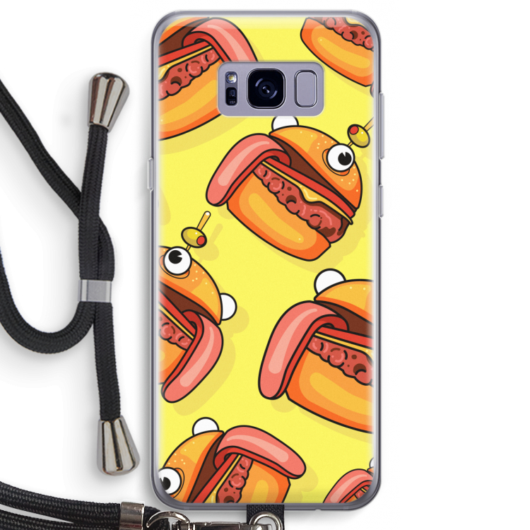 Hamburger: Samsung Galaxy S8 Plus Transparant Hoesje met koord