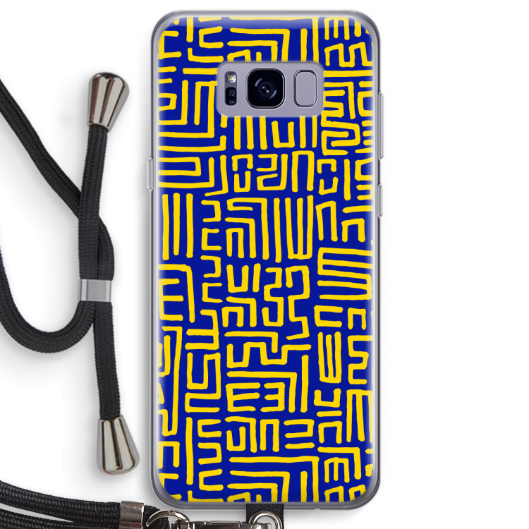 Majorelle Blue Print: Samsung Galaxy S8 Plus Transparant Hoesje met koord