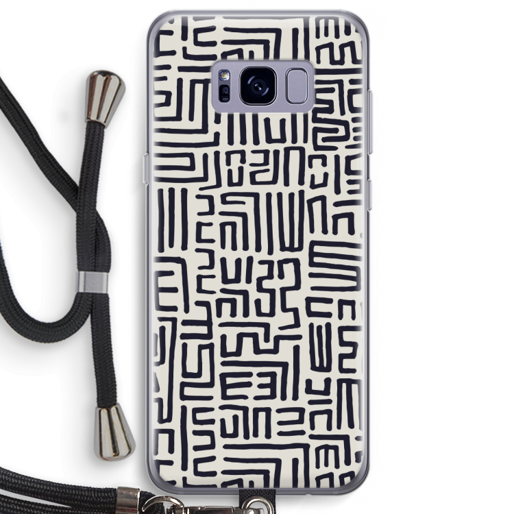 Moroccan Print: Samsung Galaxy S8 Plus Transparant Hoesje met koord