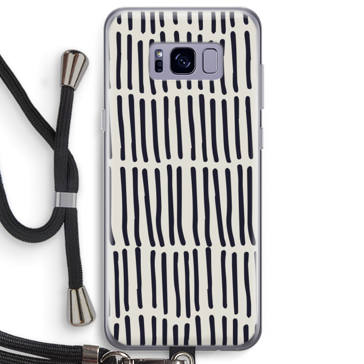 Moroccan stripes: Samsung Galaxy S8 Plus Transparant Hoesje met koord