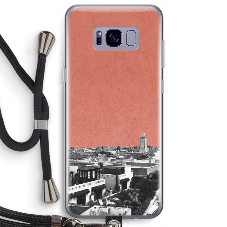 Marrakech Skyline : Samsung Galaxy S8 Plus Transparant Hoesje met koord