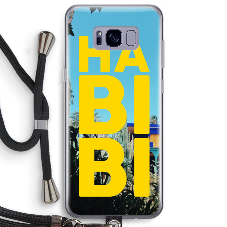Habibi Majorelle : Samsung Galaxy S8 Plus Transparant Hoesje met koord