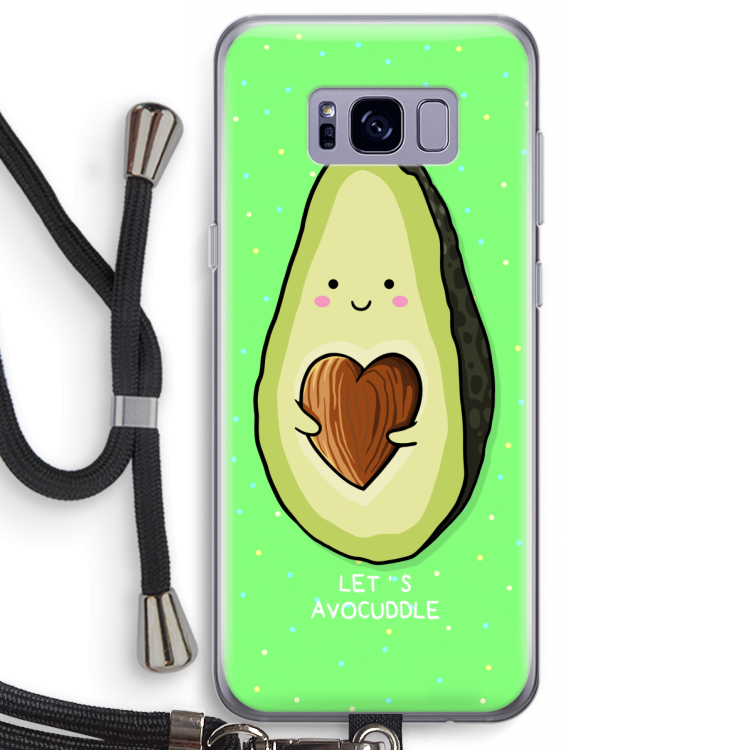 Avocuddle: Samsung Galaxy S8 Plus Transparant Hoesje met koord