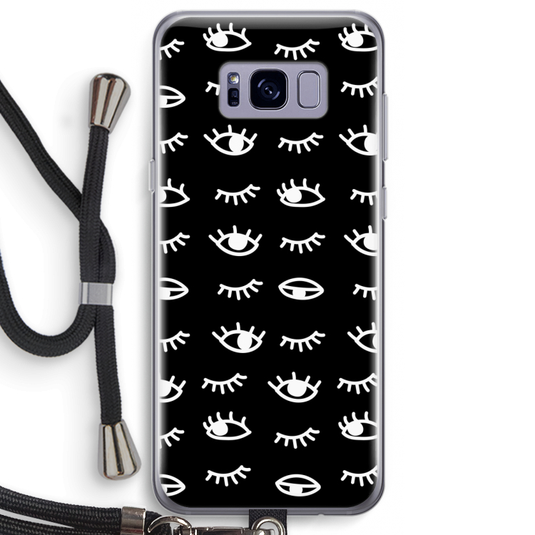 Eye pattern #3: Samsung Galaxy S8 Plus Transparant Hoesje met koord