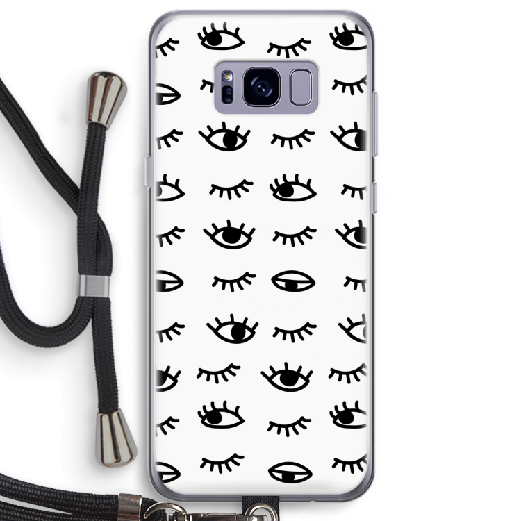 Eye pattern #2: Samsung Galaxy S8 Plus Transparant Hoesje met koord