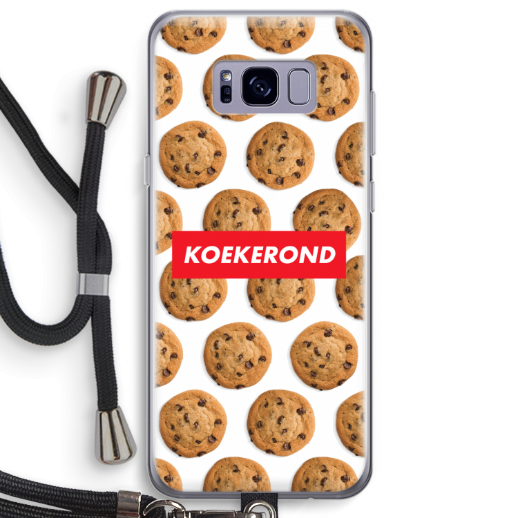 Koekerond: Samsung Galaxy S8 Plus Transparant Hoesje met koord