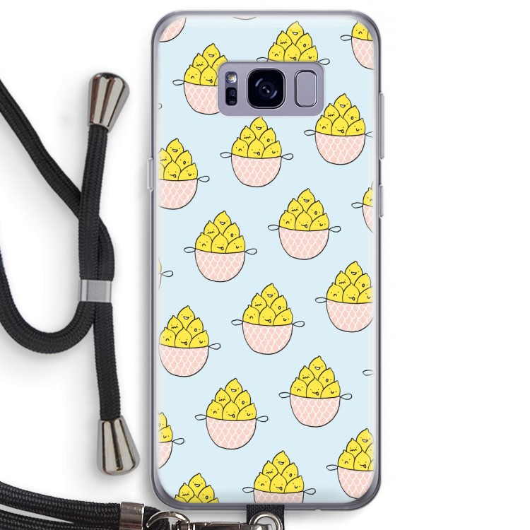 Citroenen: Samsung Galaxy S8 Plus Transparant Hoesje met koord