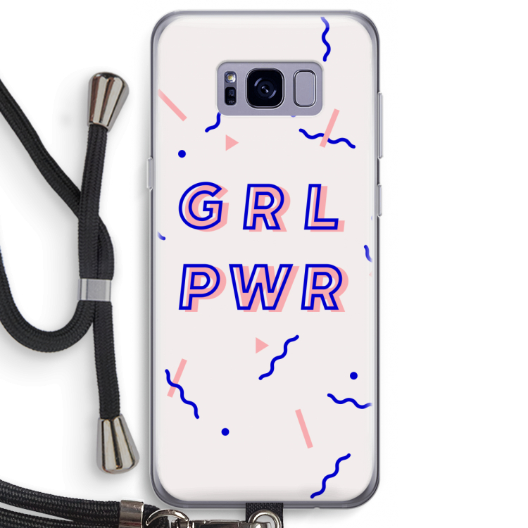 GRL PWR: Samsung Galaxy S8 Plus Transparant Hoesje met koord
