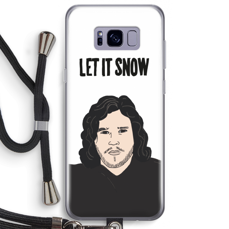 Let It Snow: Samsung Galaxy S8 Plus Transparant Hoesje met koord