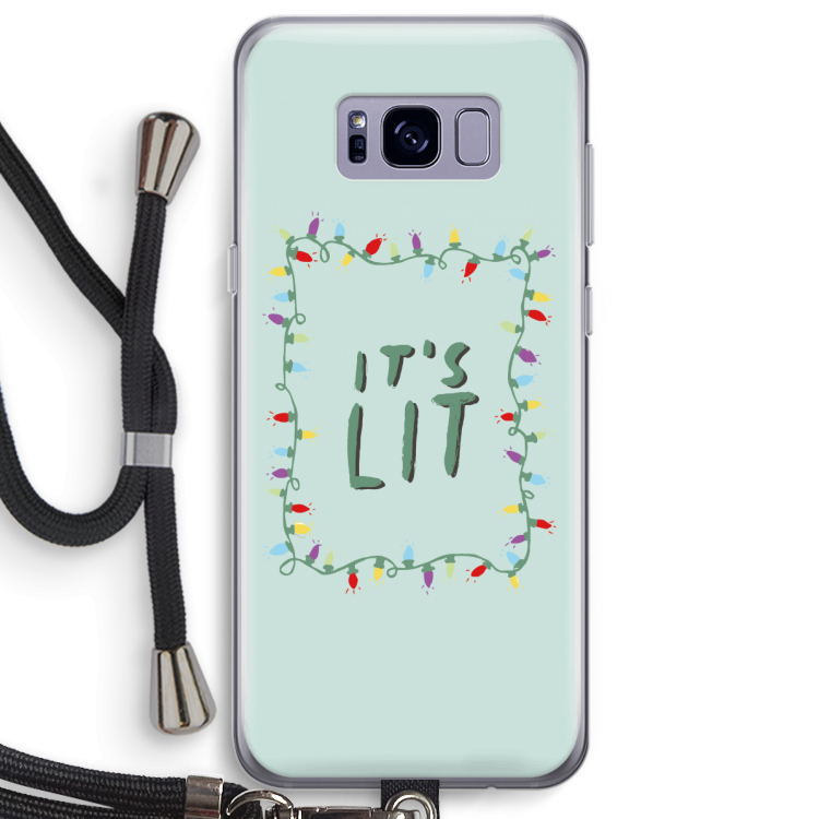 It's Lit: Samsung Galaxy S8 Plus Transparant Hoesje met koord