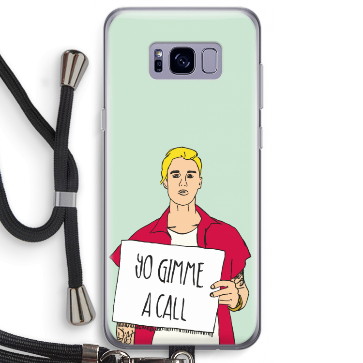 Gimme a call: Samsung Galaxy S8 Plus Transparant Hoesje met koord
