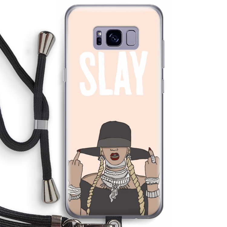 Slay All Day: Samsung Galaxy S8 Plus Transparant Hoesje met koord
