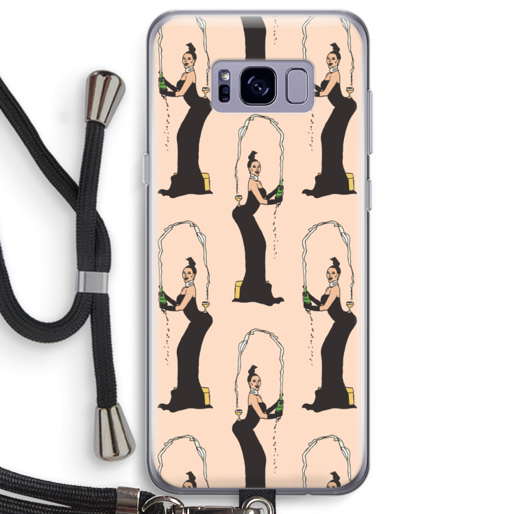 Pop Some Kim: Samsung Galaxy S8 Plus Transparant Hoesje met koord