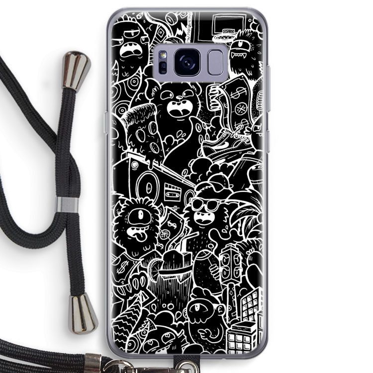 Vexx Black City : Samsung Galaxy S8 Plus Transparant Hoesje met koord