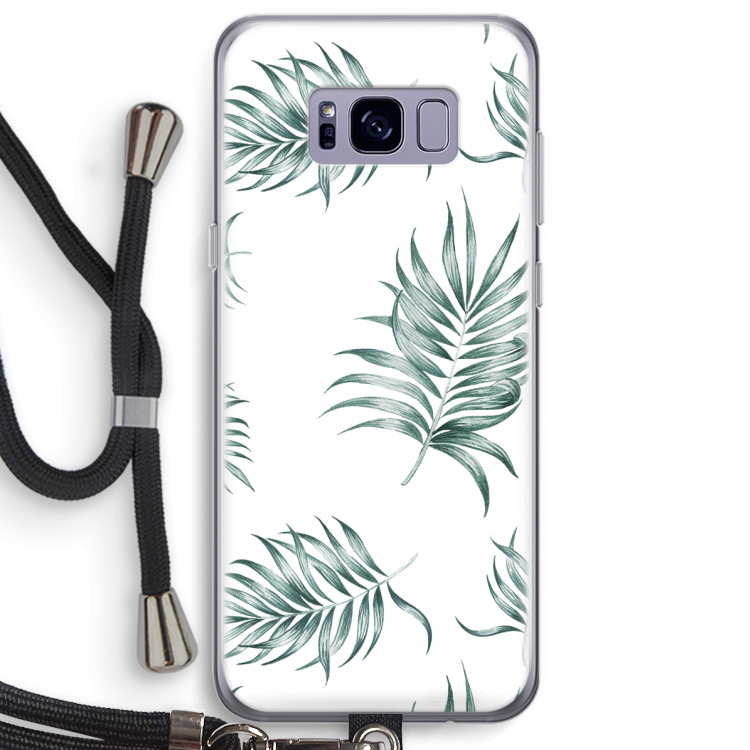 Simple leaves: Samsung Galaxy S8 Plus Transparant Hoesje met koord