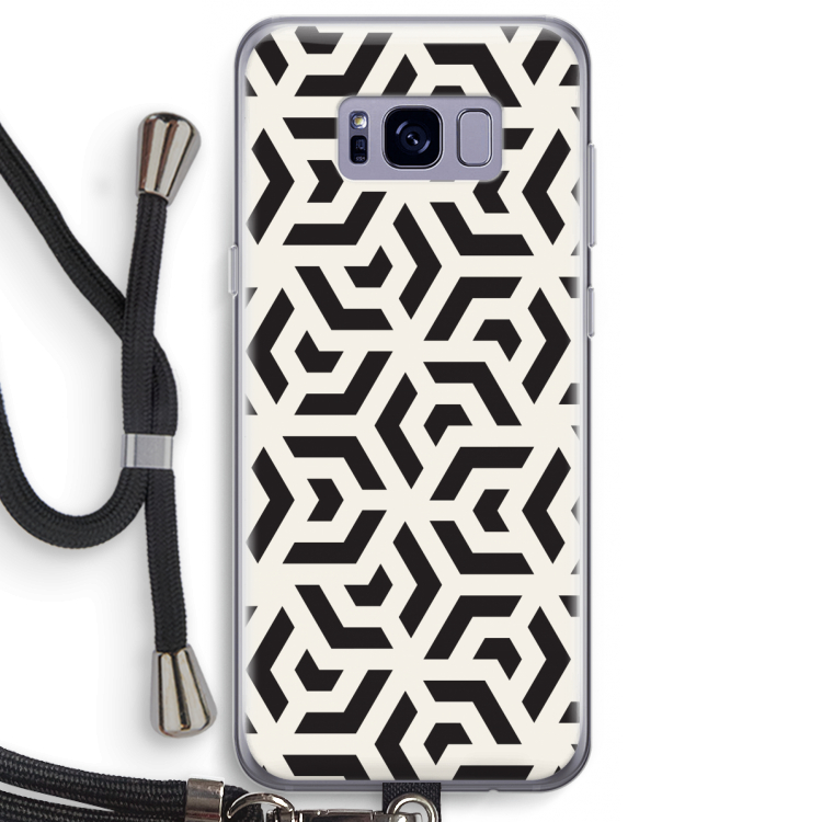 Crazy pattern: Samsung Galaxy S8 Plus Transparant Hoesje met koord