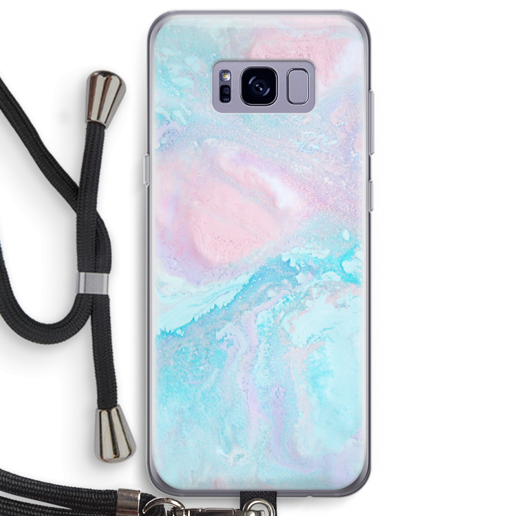 Fantasie pastel: Samsung Galaxy S8 Plus Transparant Hoesje met koord