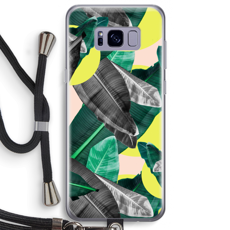 Fantasie jungle: Samsung Galaxy S8 Plus Transparant Hoesje met koord