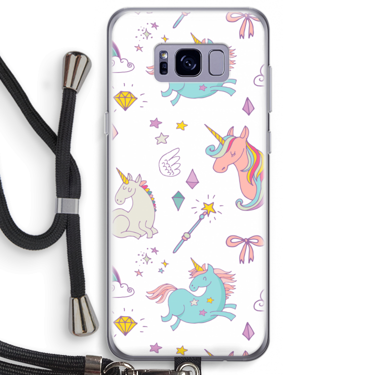 Fantasiewereld: Samsung Galaxy S8 Plus Transparant Hoesje met koord
