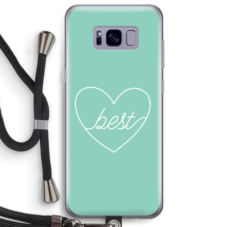 Best heart pastel: Samsung Galaxy S8 Plus Transparant Hoesje met koord
