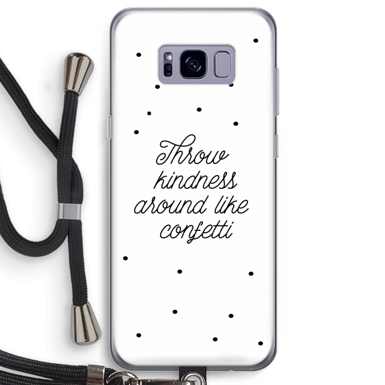 Confetti: Samsung Galaxy S8 Plus Transparant Hoesje met koord