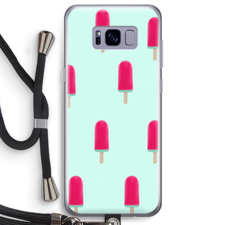 Waterijsje: Samsung Galaxy S8 Plus Transparant Hoesje met koord