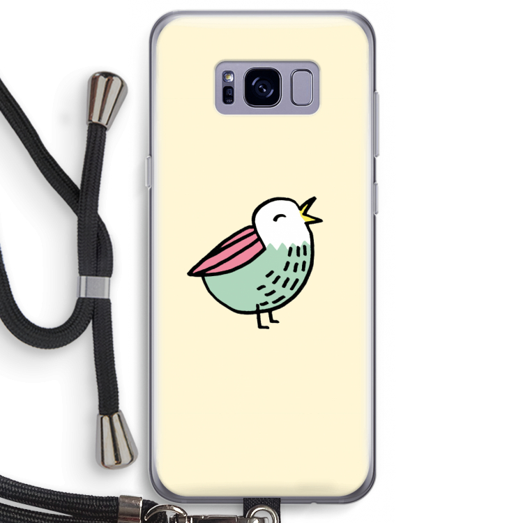 Birdy: Samsung Galaxy S8 Plus Transparant Hoesje met koord