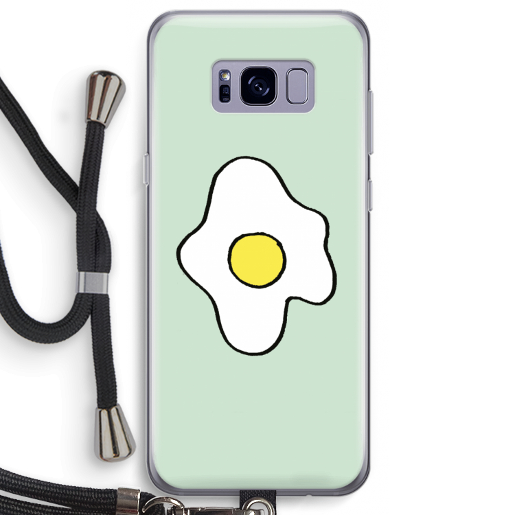 Spiegelei: Samsung Galaxy S8 Plus Transparant Hoesje met koord