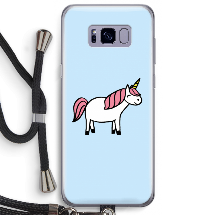 Eenhoorn: Samsung Galaxy S8 Plus Transparant Hoesje met koord