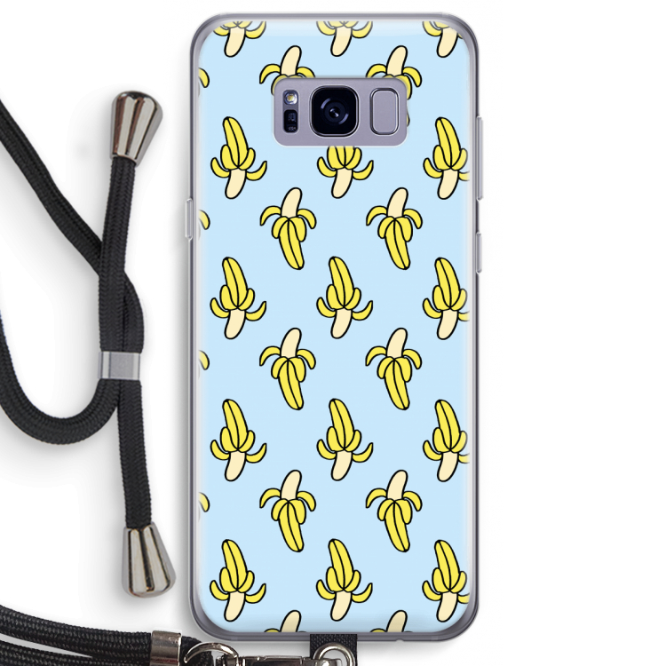 Bananas: Samsung Galaxy S8 Plus Transparant Hoesje met koord
