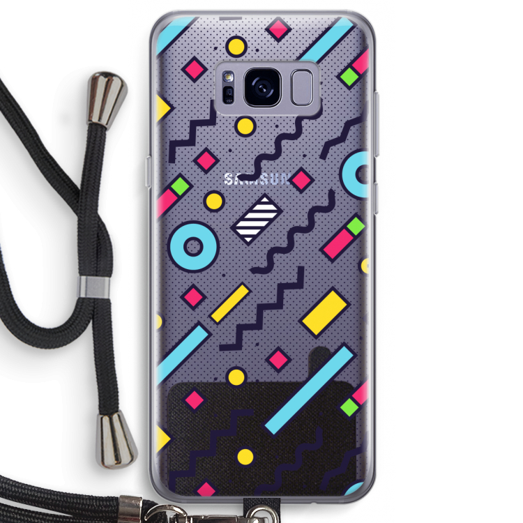 8-bit N°8: Samsung Galaxy S8 Plus Transparant Hoesje met koord