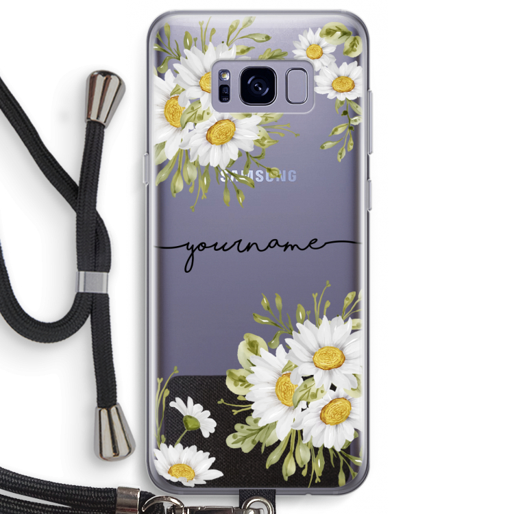 Daisies: Samsung Galaxy S8 Plus Transparant Hoesje met koord