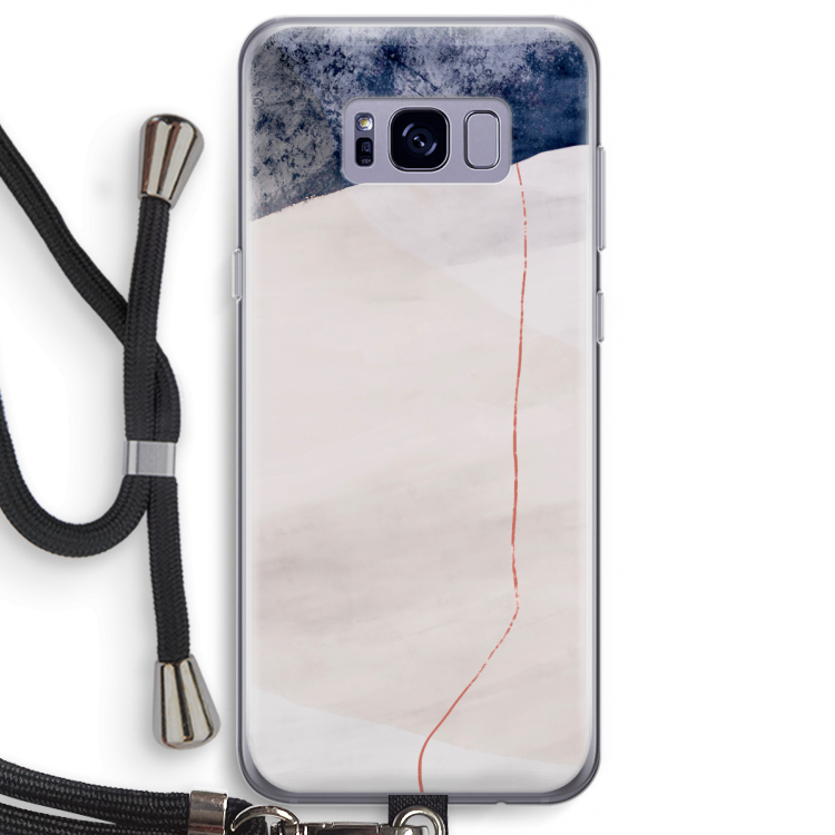 Stone White: Samsung Galaxy S8 Plus Transparant Hoesje met koord
