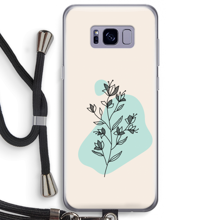 Violets are blue: Samsung Galaxy S8 Plus Transparant Hoesje met koord
