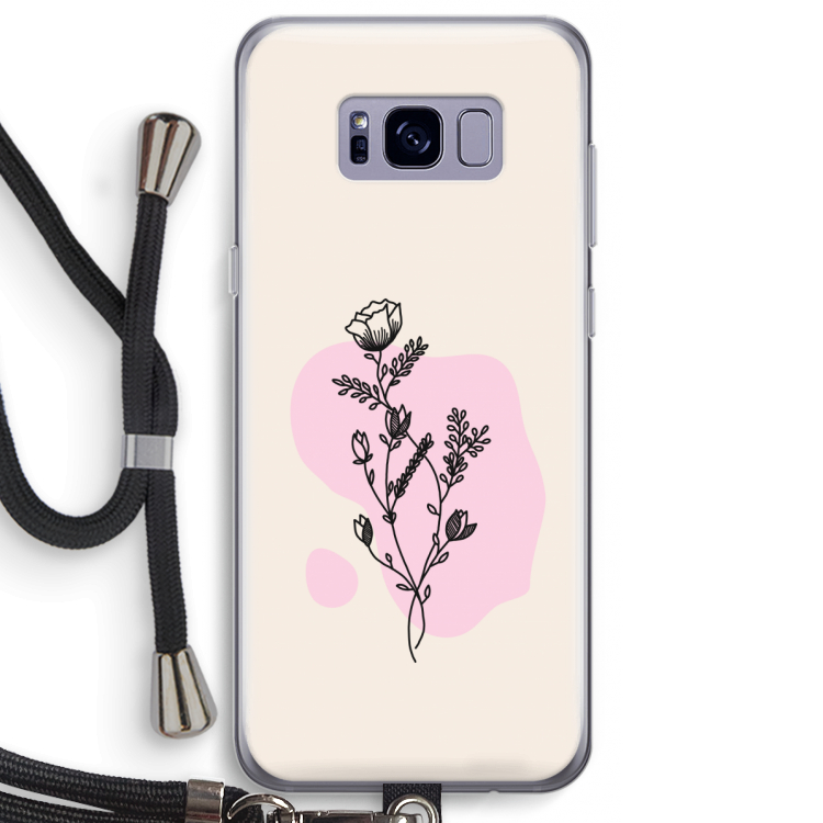 Roses are red: Samsung Galaxy S8 Plus Transparant Hoesje met koord
