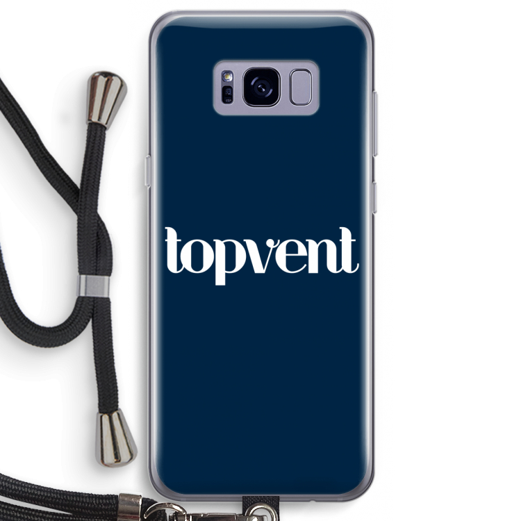 Topvent Navy: Samsung Galaxy S8 Plus Transparant Hoesje met koord