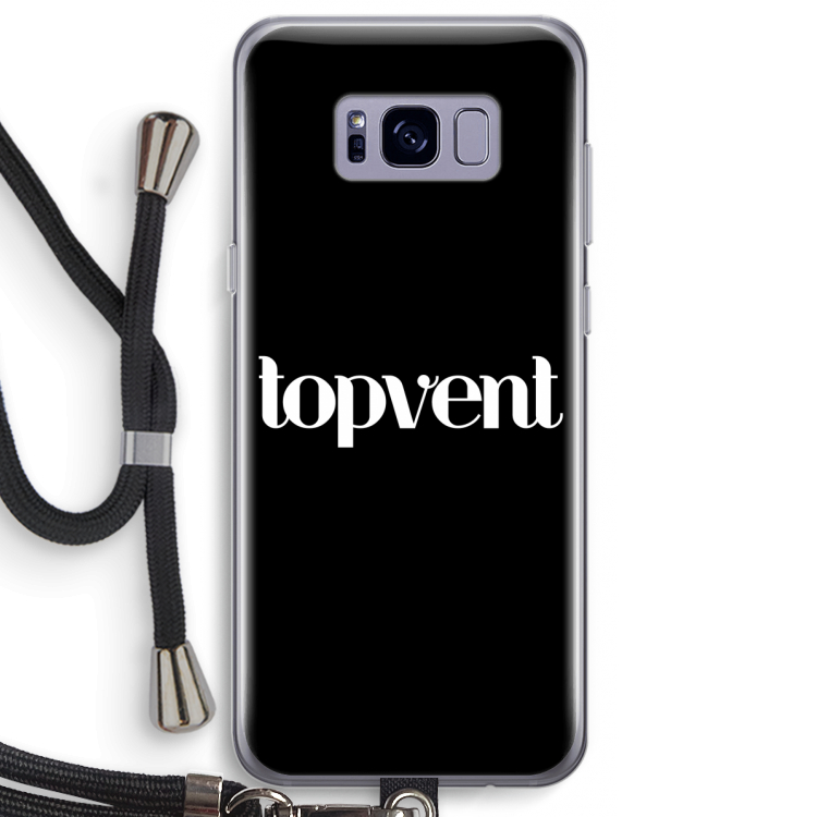 Topvent Zwart: Samsung Galaxy S8 Plus Transparant Hoesje met koord