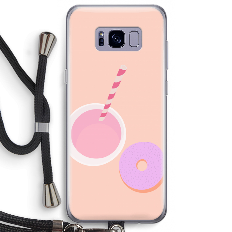 Donut: Samsung Galaxy S8 Plus Transparant Hoesje met koord