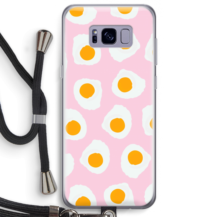 Dancing eggs: Samsung Galaxy S8 Plus Transparant Hoesje met koord