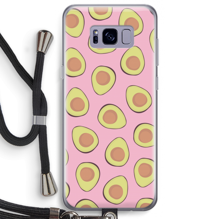 Dancing avocados: Samsung Galaxy S8 Plus Transparant Hoesje met koord