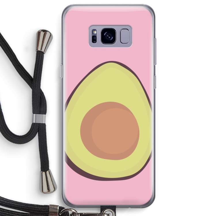 Avocado: Samsung Galaxy S8 Plus Transparant Hoesje met koord