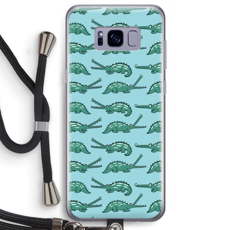 Kroko: Samsung Galaxy S8 Plus Transparant Hoesje met koord