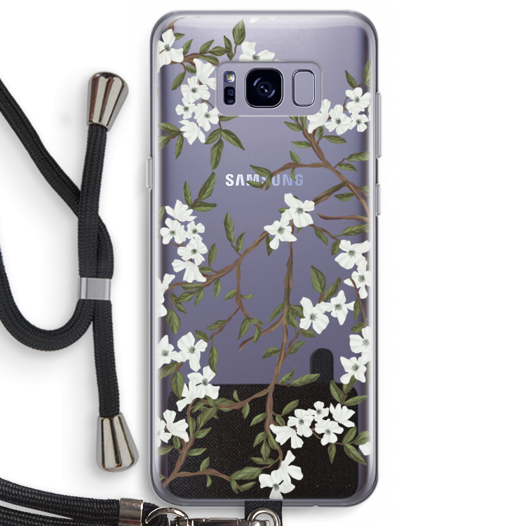 Blossoming spring: Samsung Galaxy S8 Plus Transparant Hoesje met koord