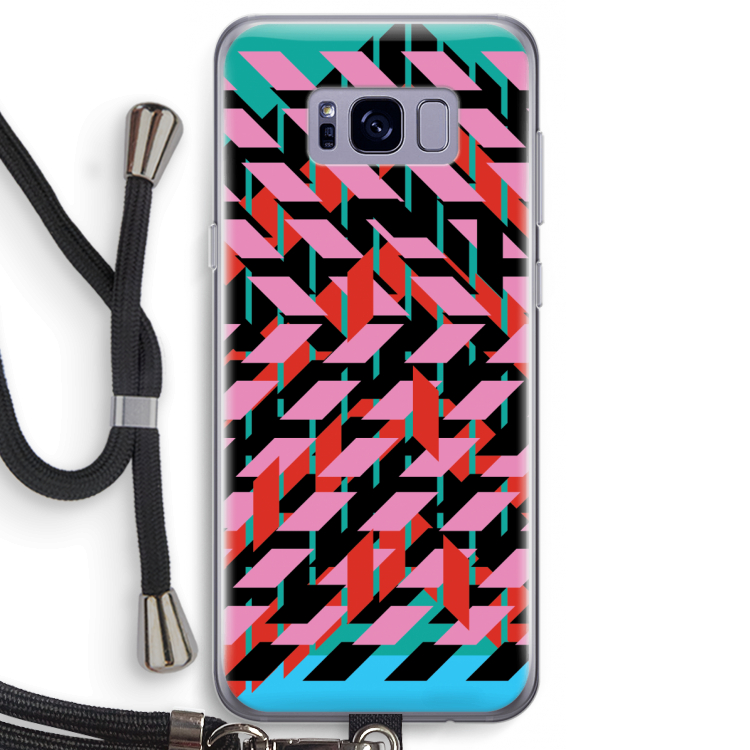 Skew Blush 2: Samsung Galaxy S8 Plus Transparant Hoesje met koord