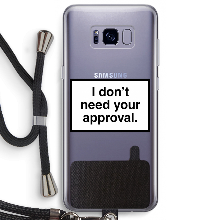 Don't need approval: Samsung Galaxy S8 Plus Transparant Hoesje met koord