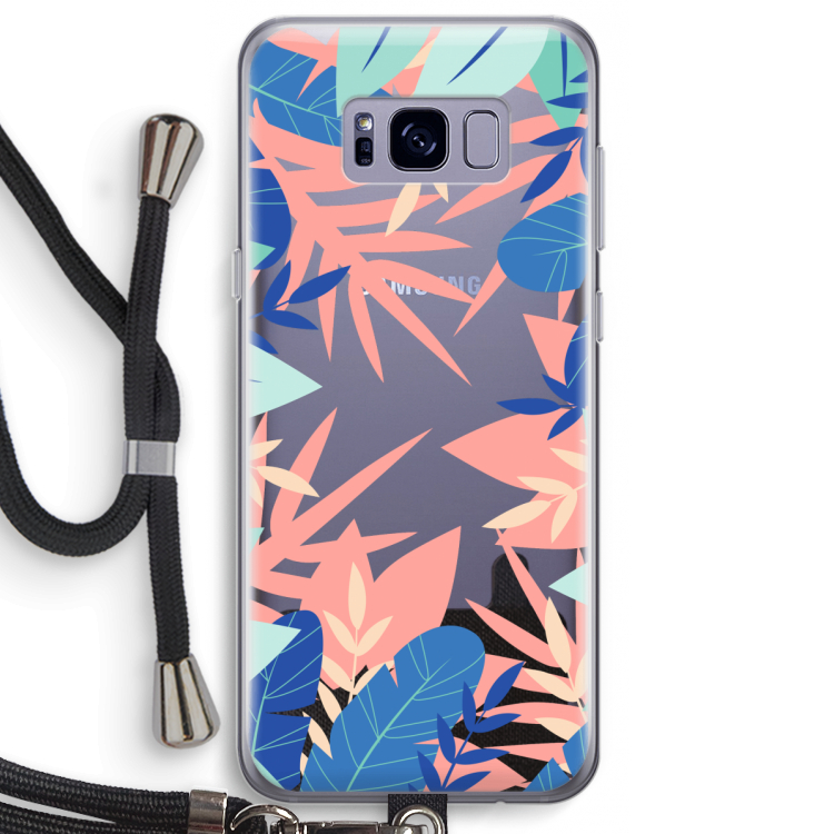 Tropisch: Samsung Galaxy S8 Plus Transparant Hoesje met koord